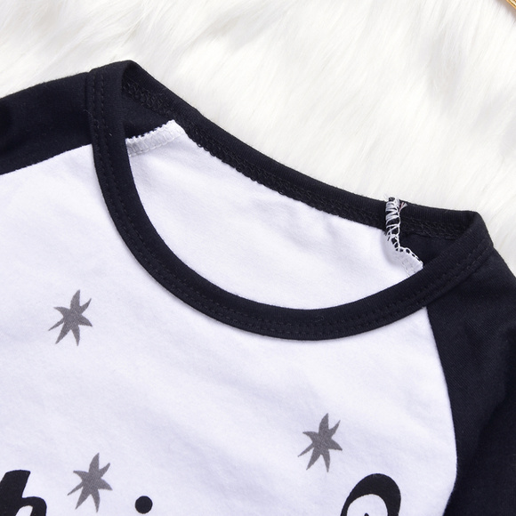 Miss Christmas Shirt Ruffle Leggings Girls Outfit - Picture 2 of 5